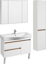 Акватон Мебель для ванной Нортон 100 белая/дуб эндгрейн – фотография-3